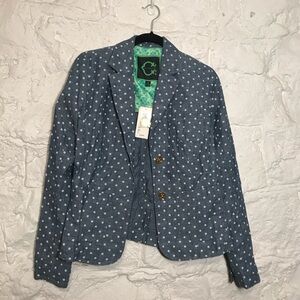 C WONDER Polka Dot Blazer Green Lining 4